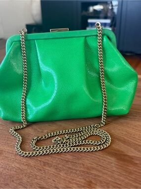 Clare V. Green Lizard Frame Crossbody Bag & Clutch